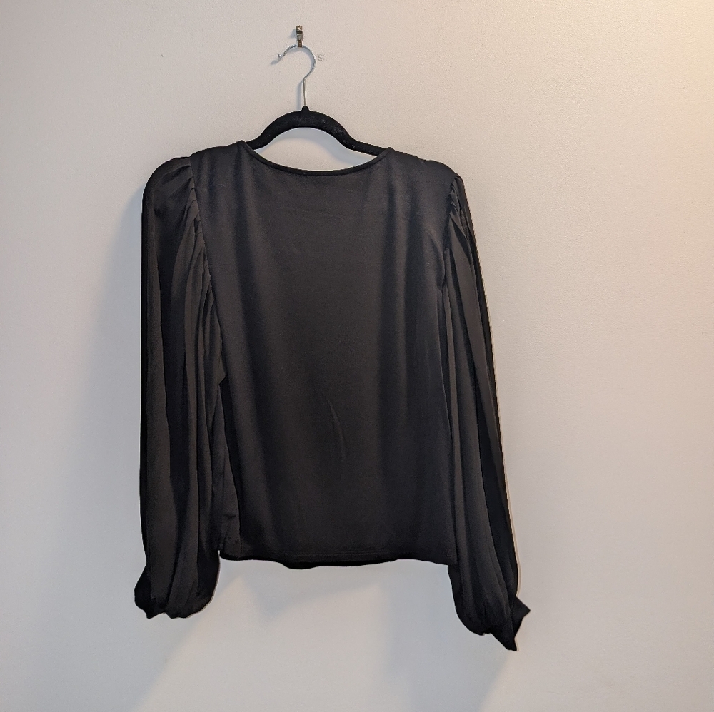 Vince Camuto Black Balloon Sleeve Blouse – Size S - Picture 4 of 6
